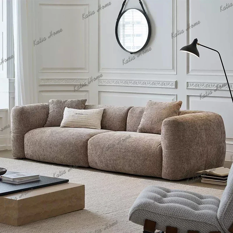 Factory Direct Italian Brown Living Room Sofas Puff Classic Modern Lounge Bubble Living Room Sofas Memory Foam Woonkamerbanken F