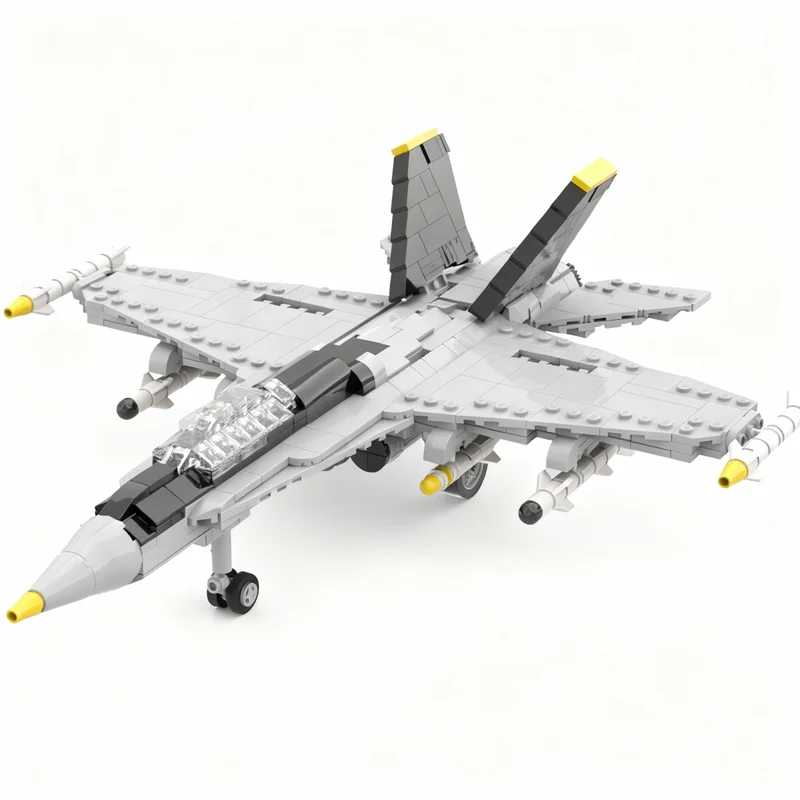 659pcs MOC F-18 Hornet 1 48 Scale City Airport Model Building Blocks Christmas Gifts DIY Idea Assemble Art Brick Collection