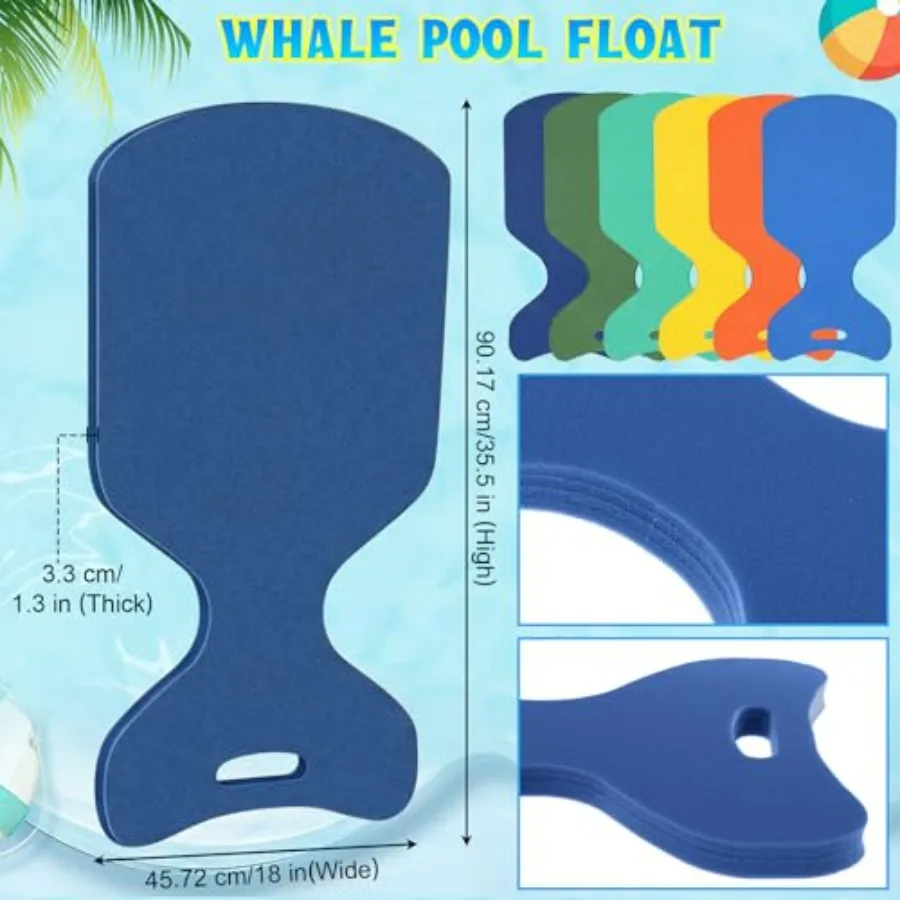Water saddle float foam pool floats for adults and kids, 35-inch whale shape, multiple colors, solid buoyant material for beach
