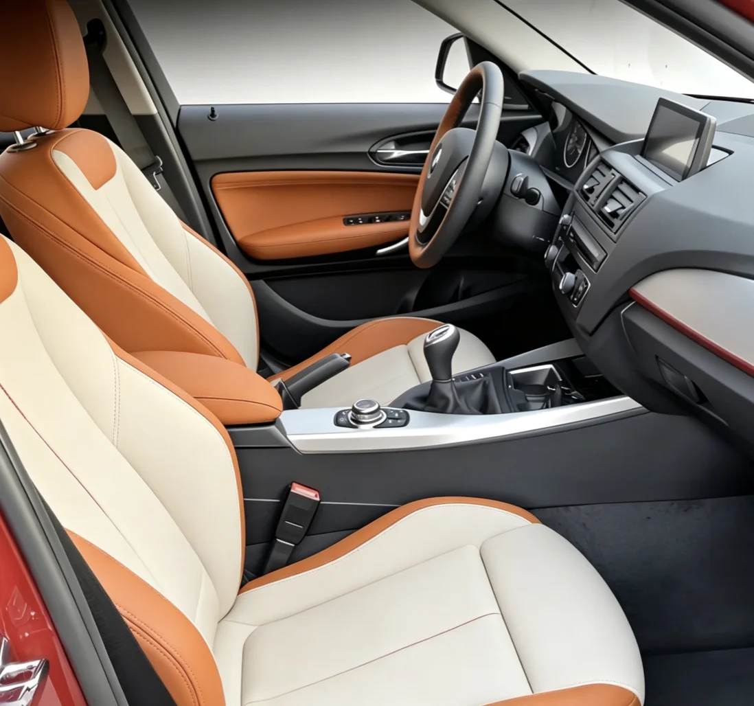 Für BMW F20 2012~2018 Maßgefertigte Autositzbezüge Luxuriöses Nappaleder 100% Passgenau Innenausstattung 360 ° Vollständige Abdeckung – Detail 3