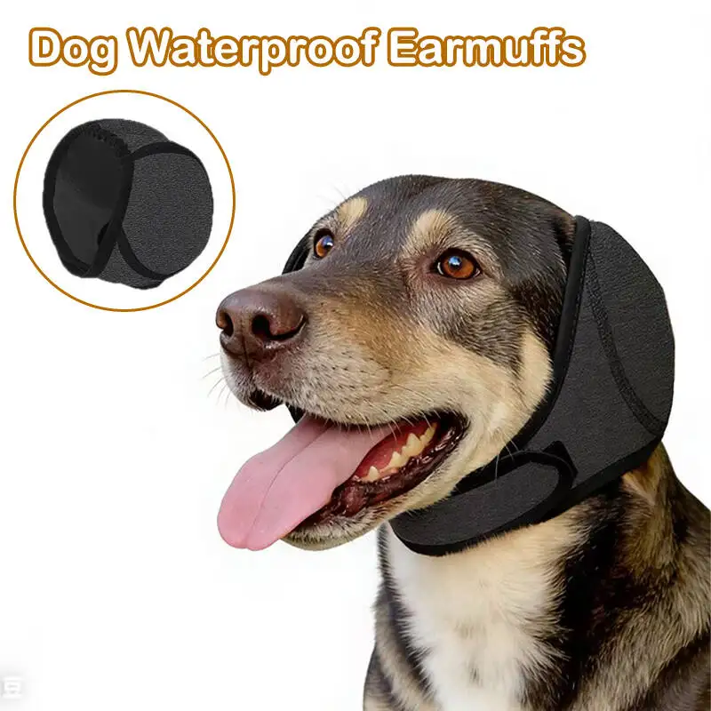 

Anti Anxiety Dog Ear Muffs Waterproof Noise Cancelling Dog Ear Muffs for Swimming & Grooming Adjustable Pet Ear Protector