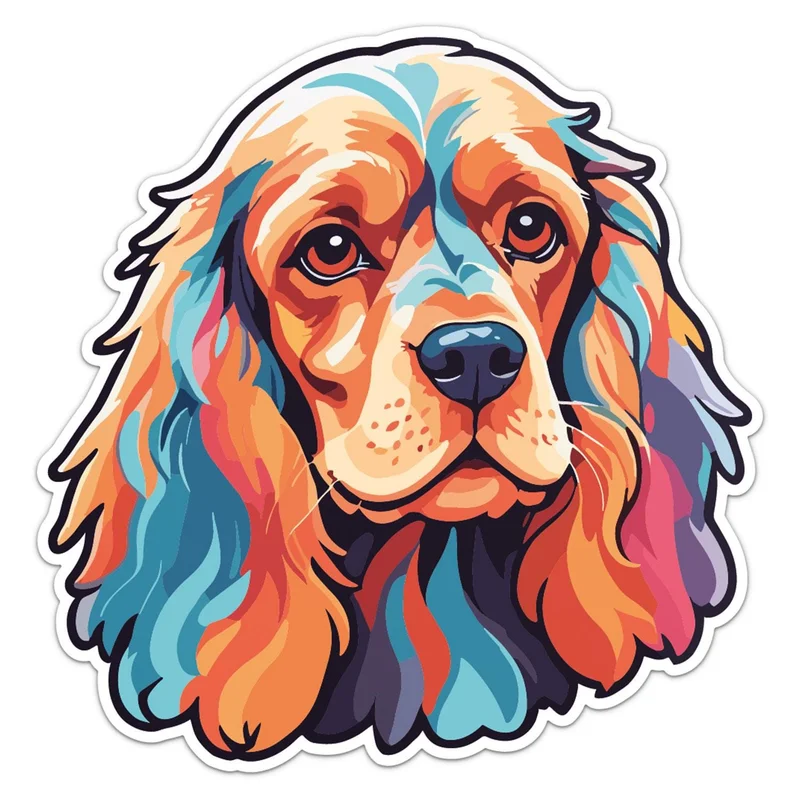 Funny Cocker Spaniel Dog Vinyl Car Sticker Self Adhesive Decal for Rear Window and Laptop Novelty Auto Decor