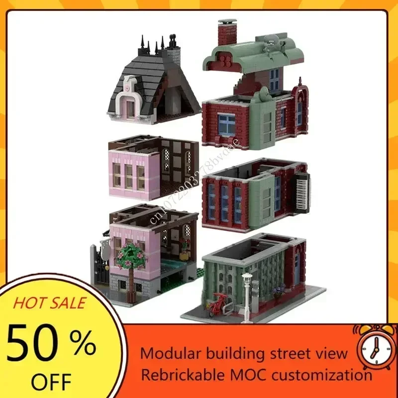 3007 pçs loja de música modular moc personalizado vista rua modelo arquitetura criativa diy montagem educacional quebra-cabeça brinquedo presente
