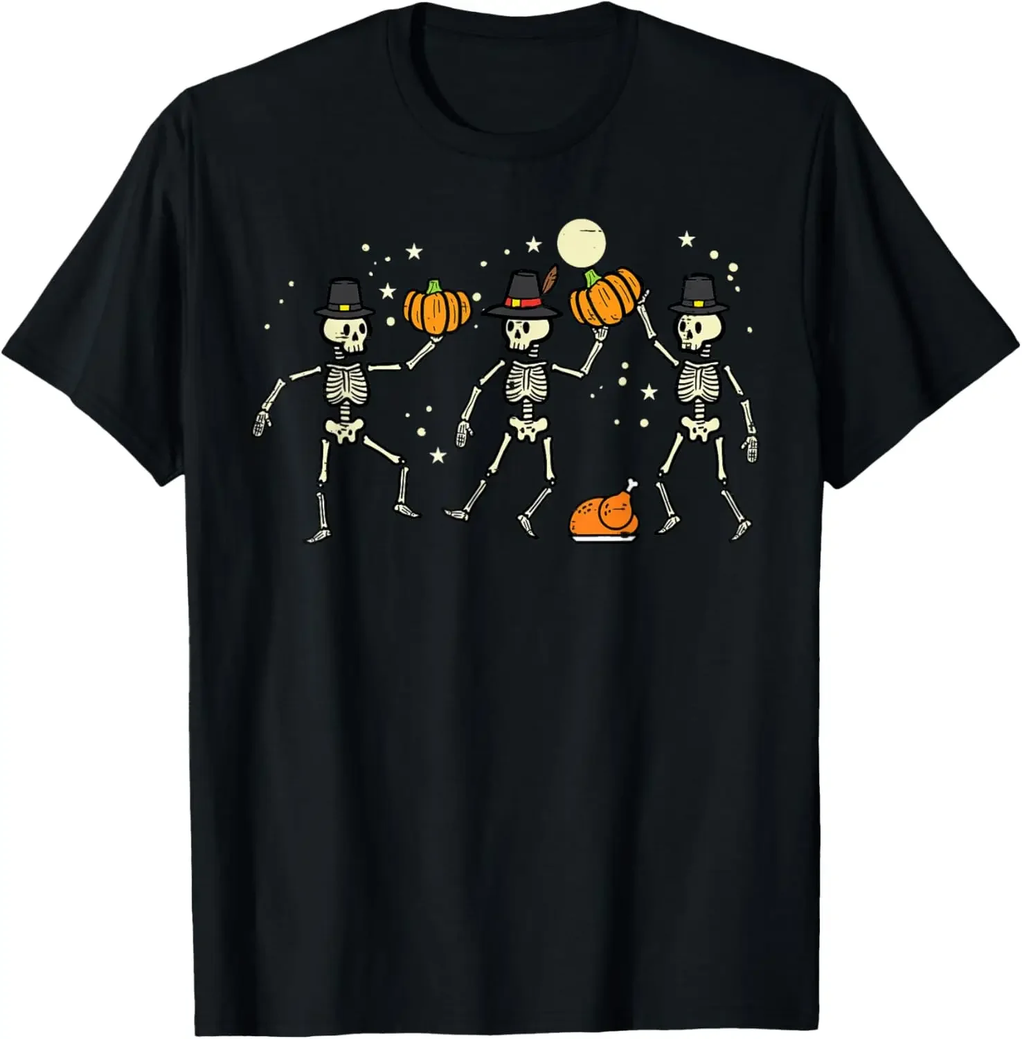 

Thanksgiving Dancing Skeletons Fall Men Women Kids Toddler T-Shirt