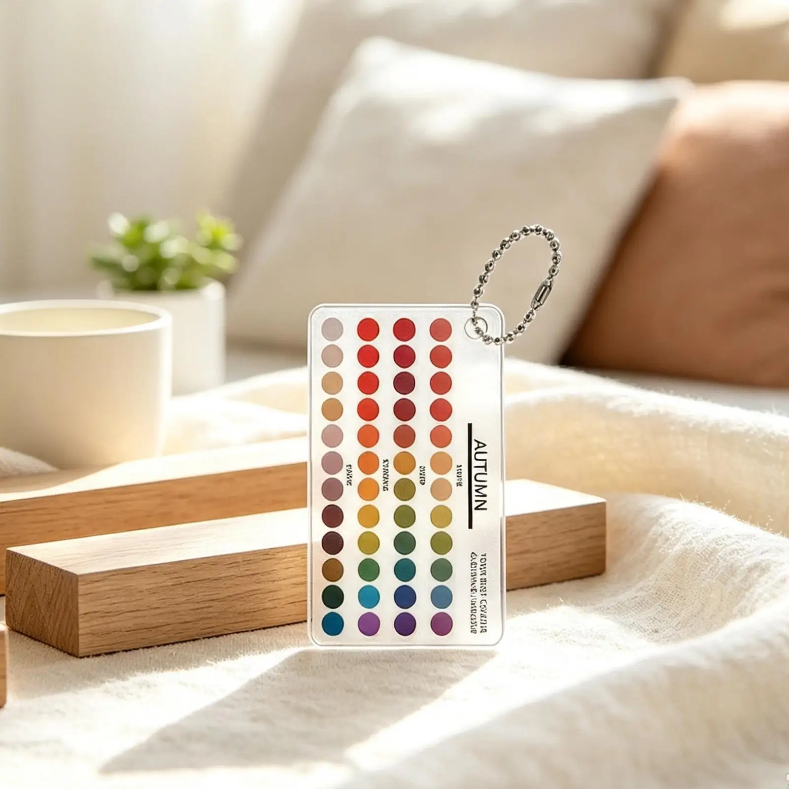 Color Analysis Palette Cards 4 Pieces Scratch Proof Vibrant Portable Makeup Shopping Color Reference Cards For Home Closet