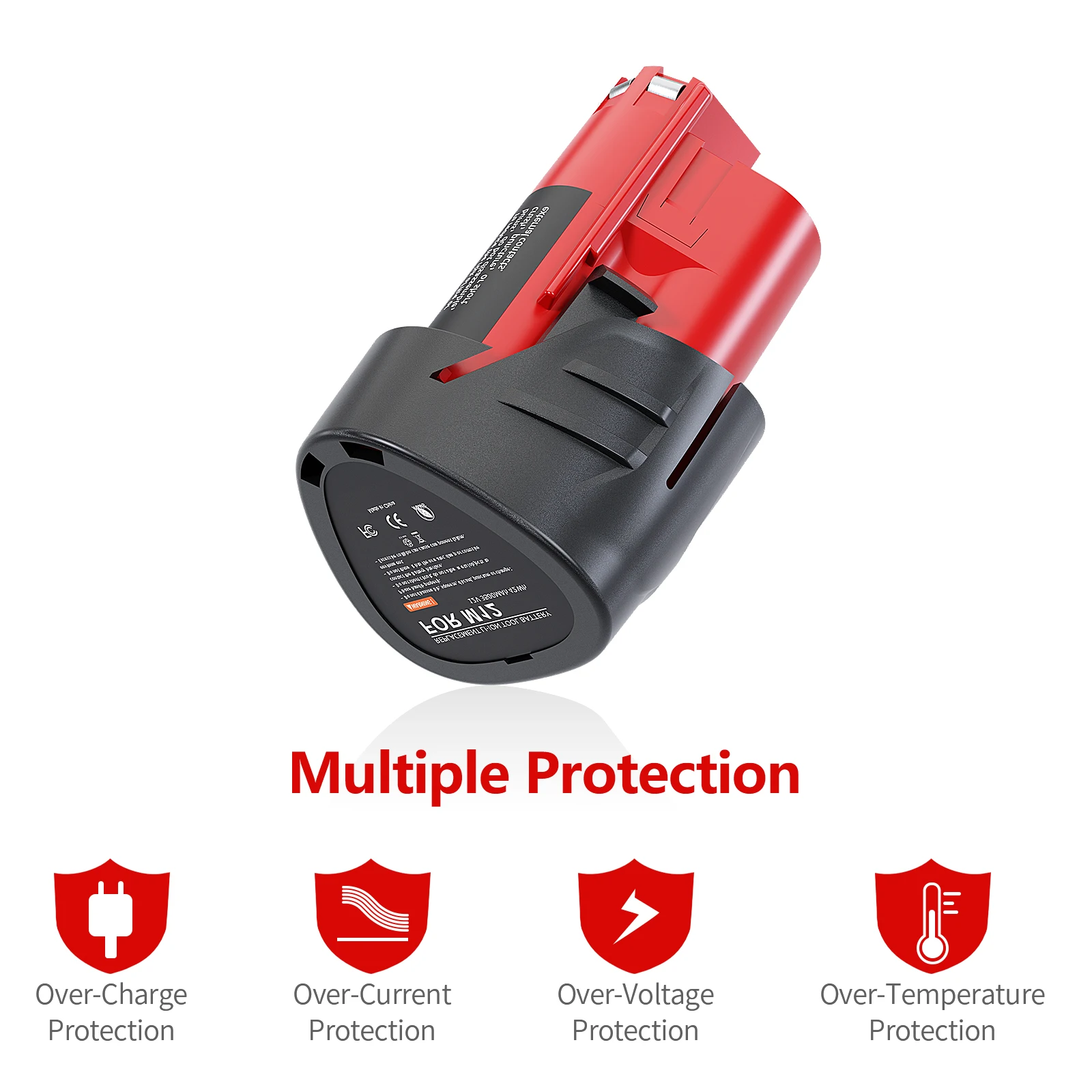 3500mAh 12V Li-ion Battery For Milwaukee M12 XC 48-11-2410 48-11-2420 48-11-2411 Power Tools Rechargeable Battery