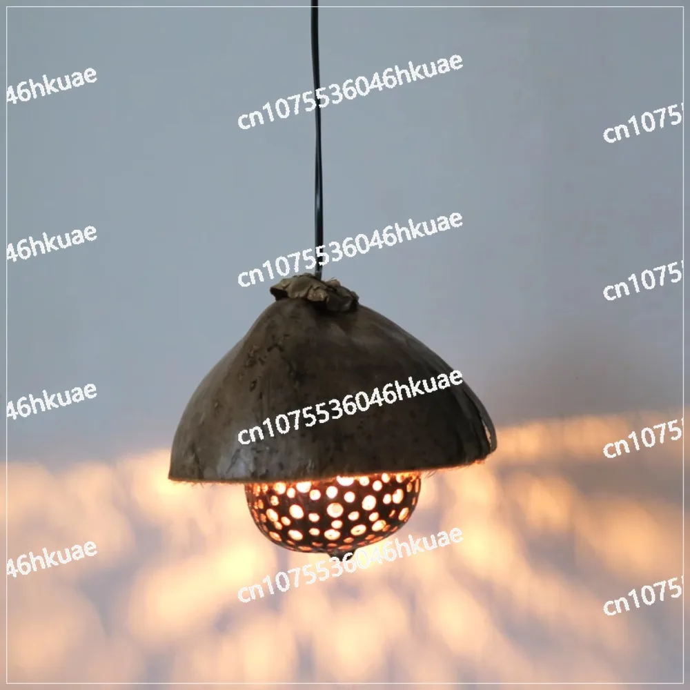 Thai Style Solid  Chandelier Coconut Shell Lamp Personalized Southeast Asia Decoration For Restaurant Bar Club Home