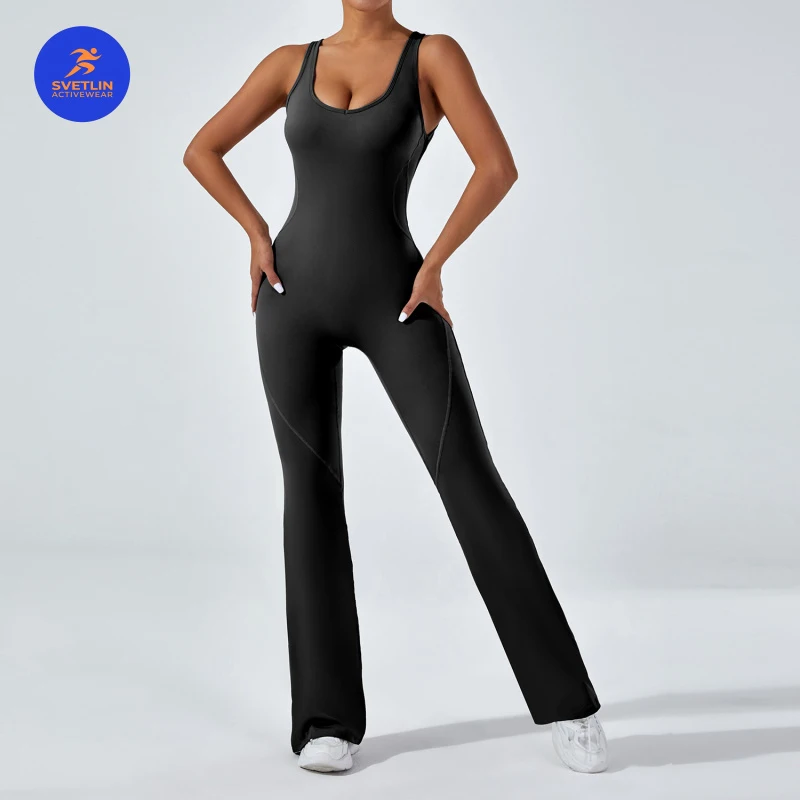 SVETLIN EU US Size Top Quality Women's Sports Wear Yoga Wide-Leg Pants Women's Sports One-Piece Fitness Outfit Bodysuit