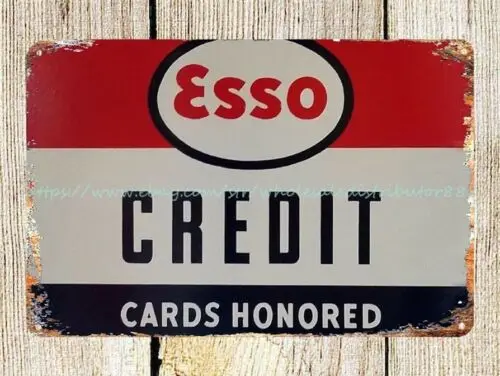 Esso oil gas station Credit Cards Honored metal tin sign home decor