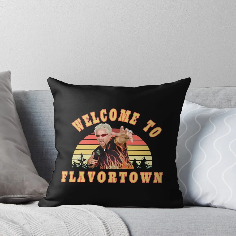 

New Guy Fieri Fans Flavortown Throw Pillow ornamental pillows for living room Sofas Covers Pillow Decor pillow