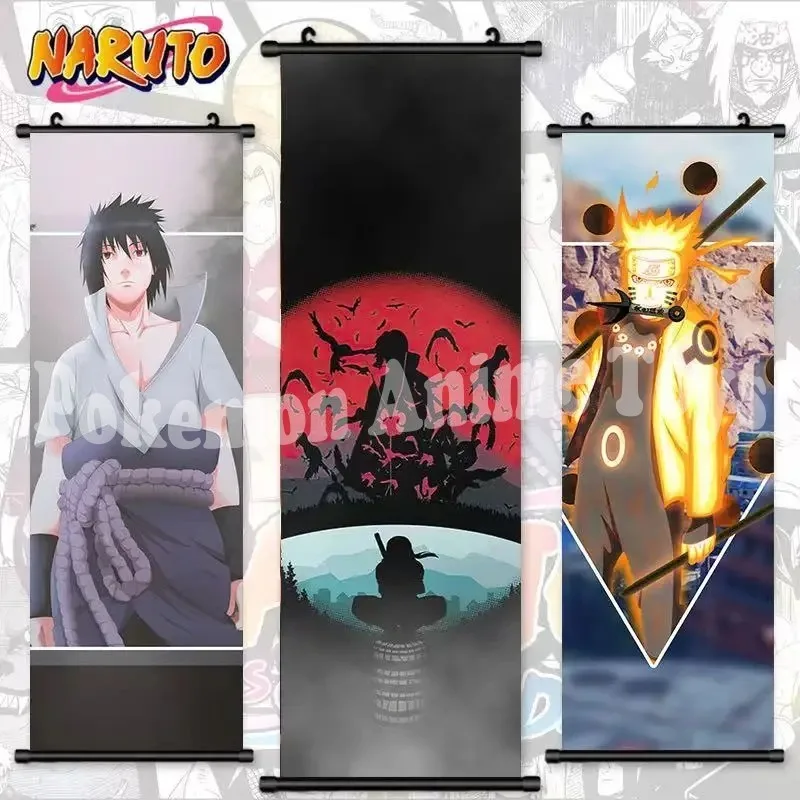 Wall Artwork Anime Canvas Uzumaki Naruto Painting Kakashi Picture Umaki Print Uchiha Sasuke Poster Hanging Scrolls Home Decor