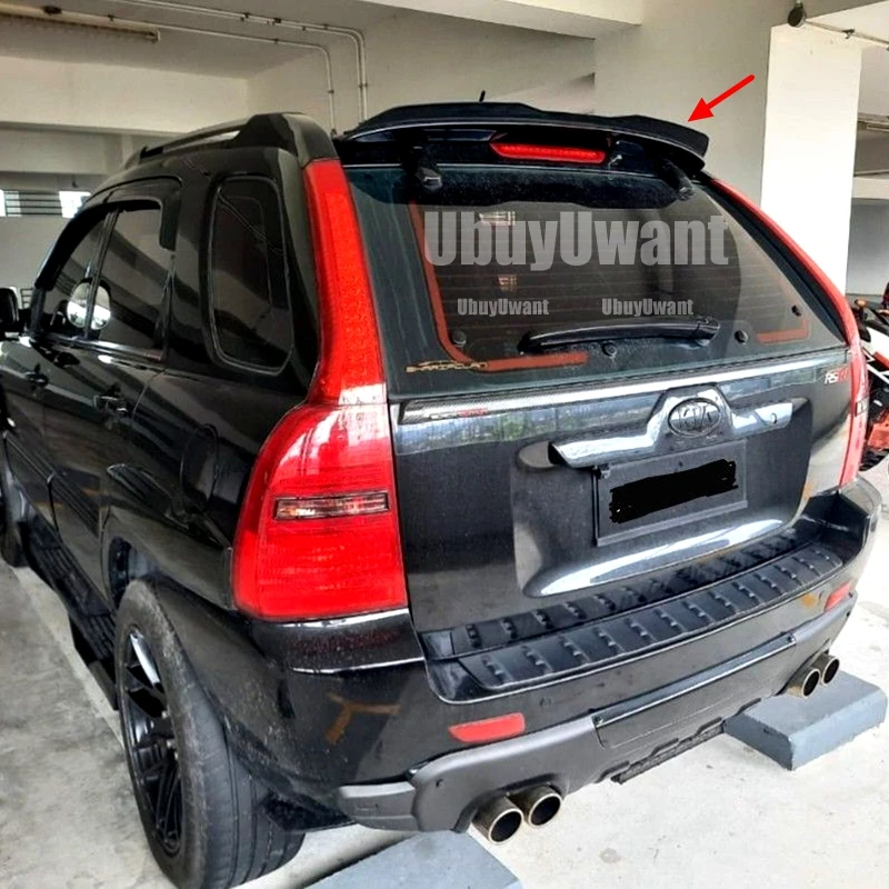 For Sportage 2005 2006 2007 2008 2009 2010 ABS Plastic Glossy Black Rear Roof Spoiler for KIA Sportage