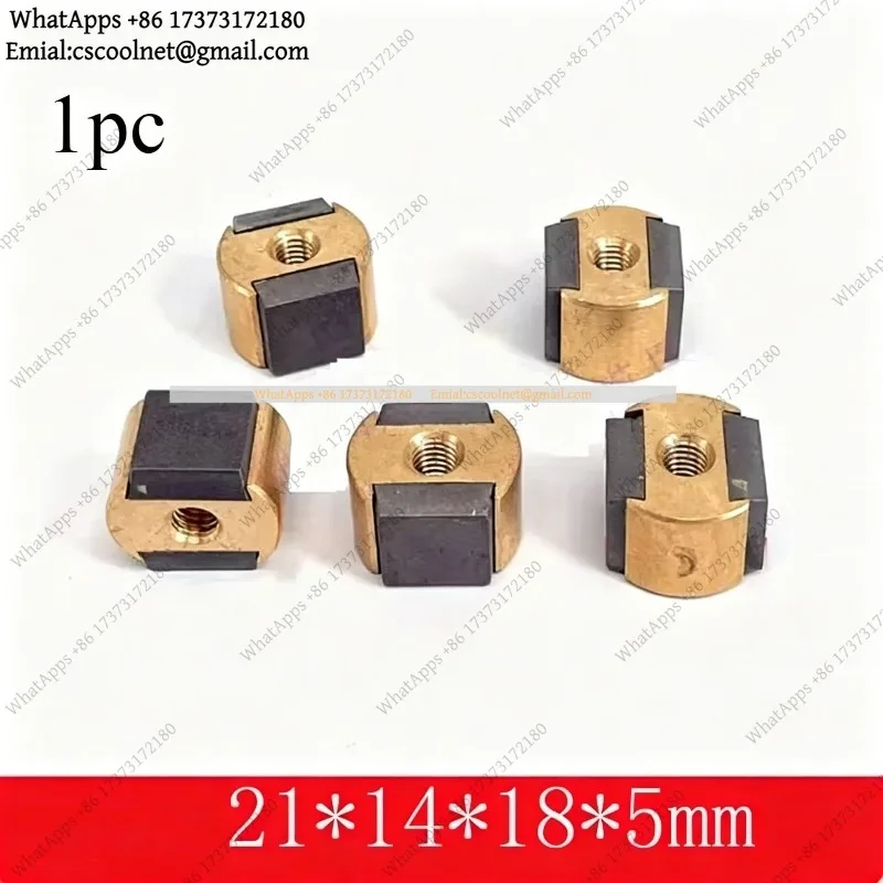 k06 1pc EDM Wire Cut Carbide Conductive Block OD21*14*18*5mm Tungsten Power Feed Contact for WEDM CNC Wire Cutting Machine