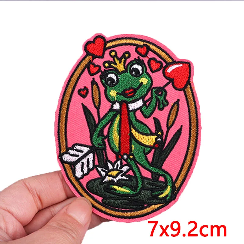 Roze Nederland Carnaval Kikker Borduurpatch Nederland Oeteldonk Embleem Geborduurde Patches Voor Kleding Opstrijkbare Patches DIY