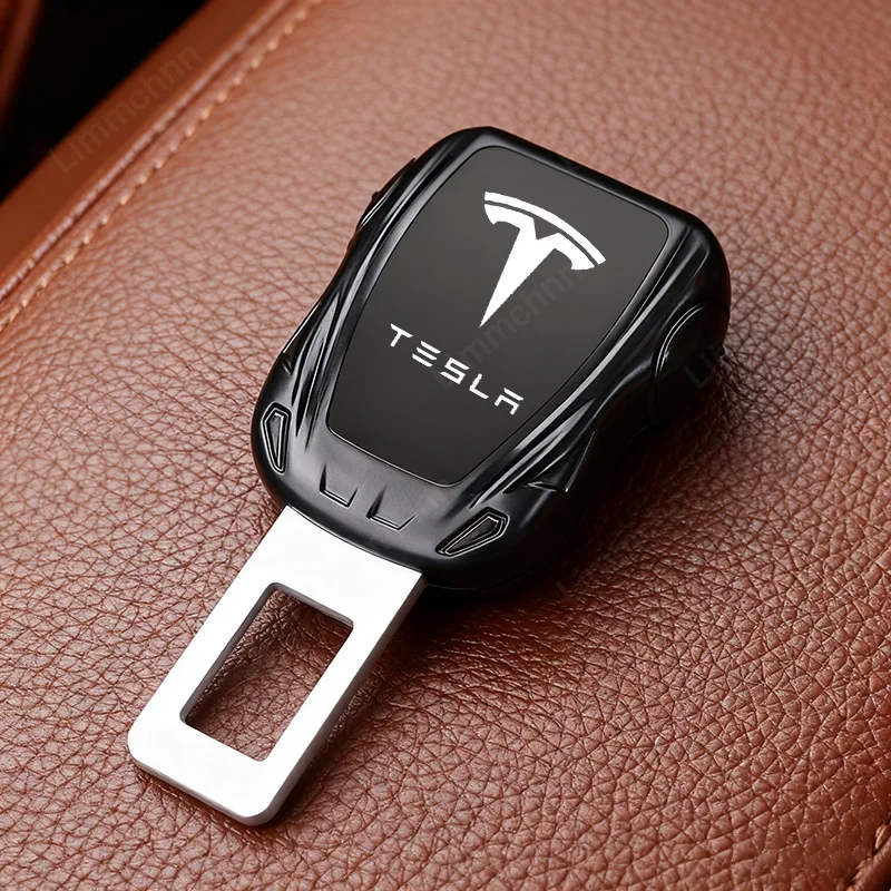 

Heavy-Duty Safe Seat Belt Extender Buckle Car Sticker For Tesla Model X S 3 Y Roadster SpaceX Durable Secure Quick-Fit Comfort