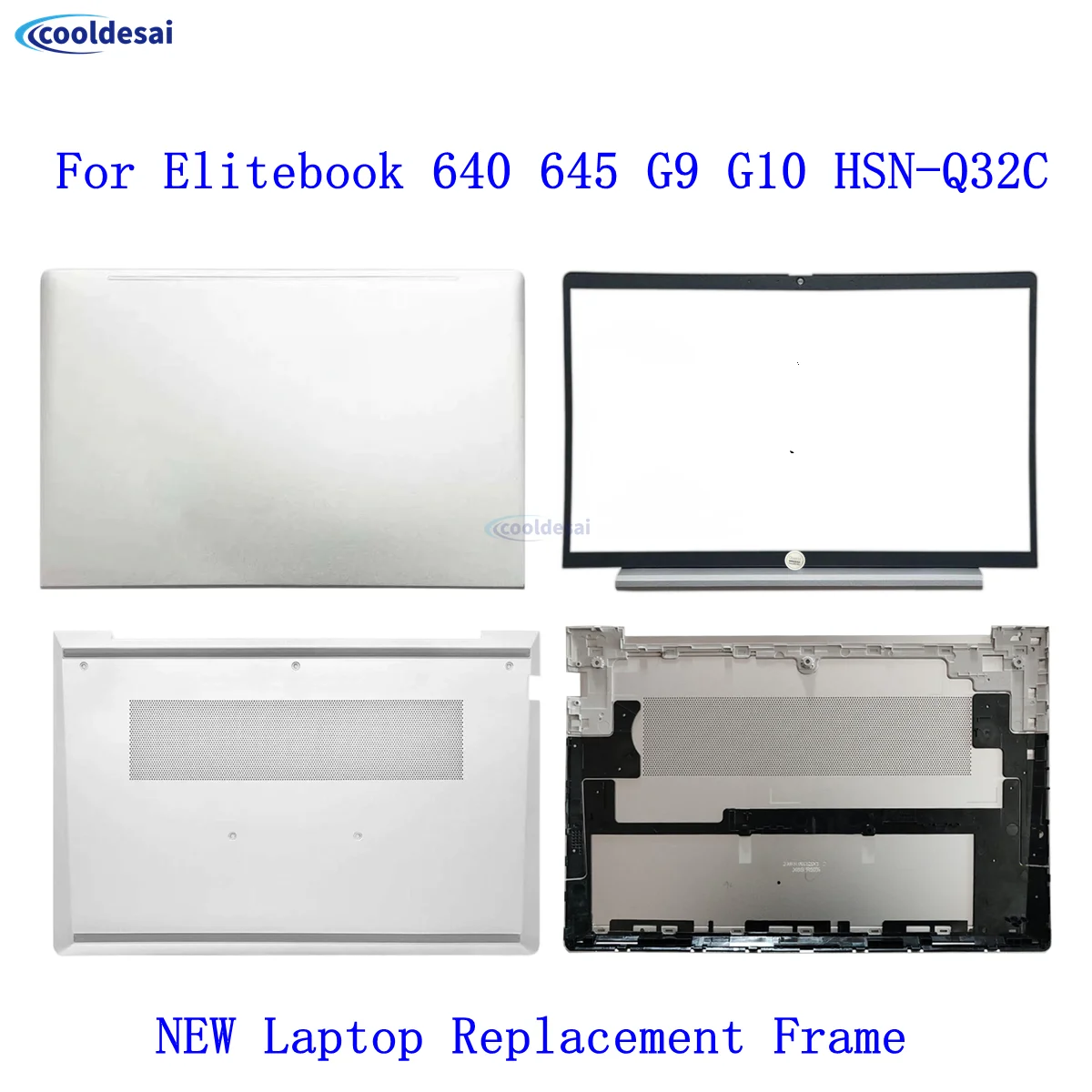 NUEVO para HP Elitebook 640 G9 645 G9 640 645 G10 HSN-Q32C, Marco de Repuesto para Portátil, Cubierta Trasera LCD/Marco Frontal/Base Inferior, Plateado