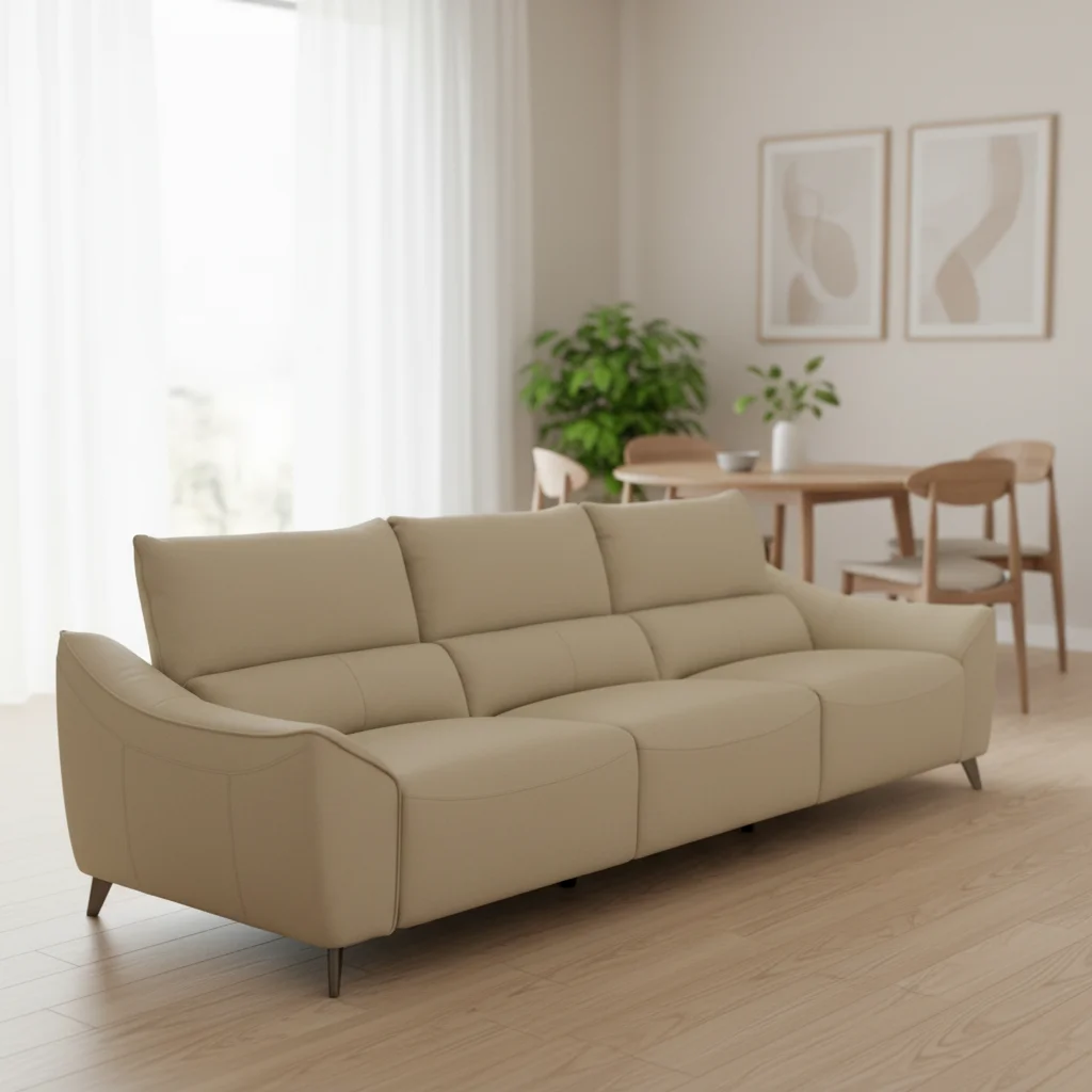 

！@Simple and Modern Small-sized Yellow Fabric Modular Sofa with High-density Sponge for One Seat in Living Room