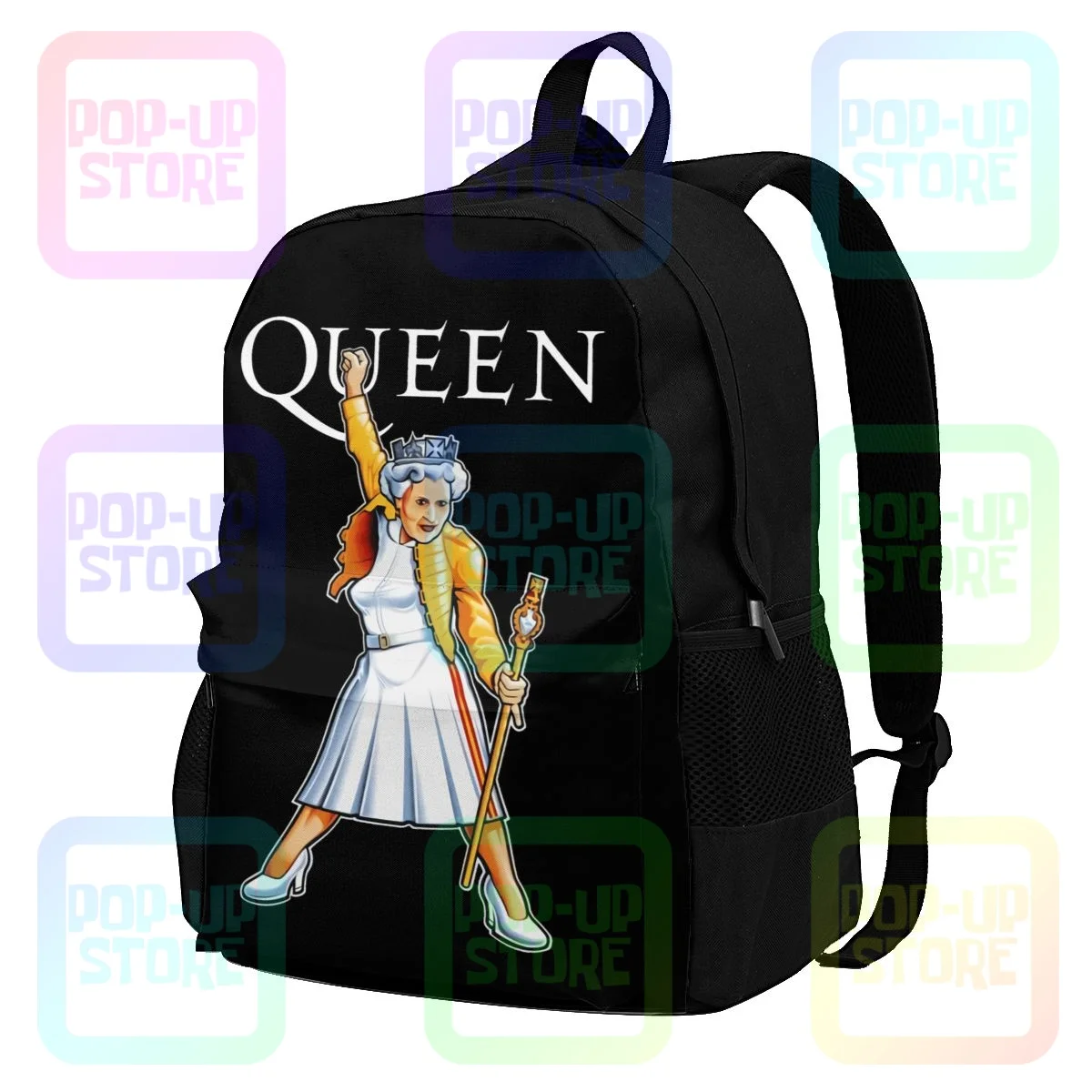 Queen Elizabeth It'S A Kind Of Monarch Freddie Mercury Large Capacity Backpack Backpack Schoolbag