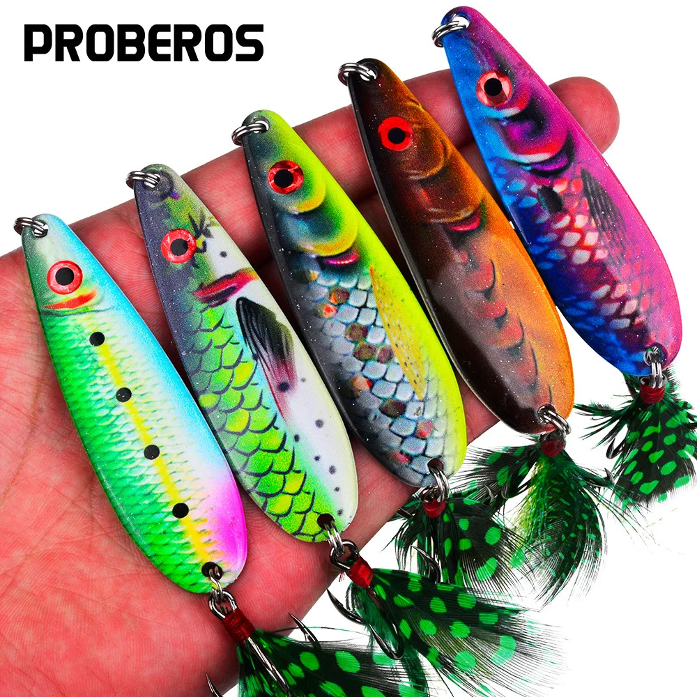 

Heavy Duty Long Cast Metal Spoon Lure – Printed VIB Wobbler With Strong Vibration Full Water Column Hard Bait For Bass Pike