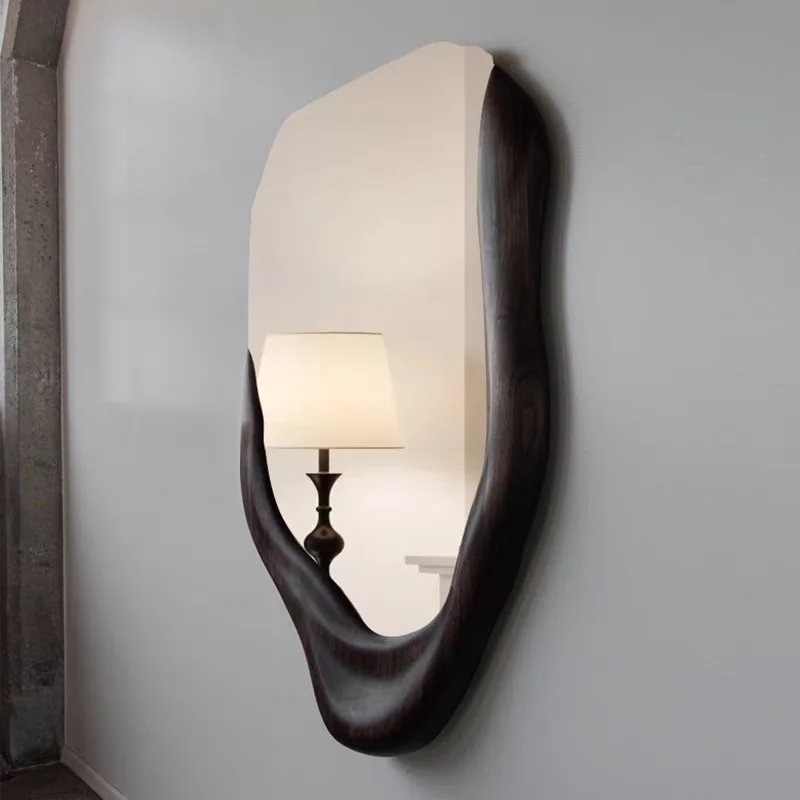Retro Universal Led Mirror Irregular Modern Floor Bedroom Mirror Makeup Aesthetic Standing Espejos Para Pared Room Decor