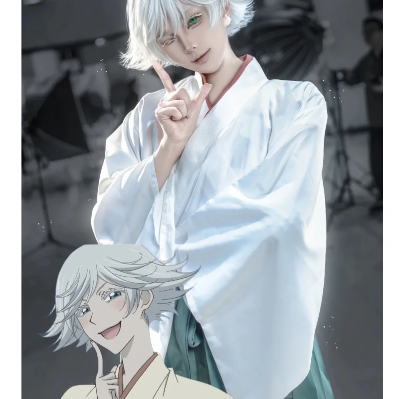 Kamisama Kiss Hajimemashita Love Mizuki Cosplay Costume Green Kimono Kendo Pants Wig Full Set Wig Socks for Comic Con