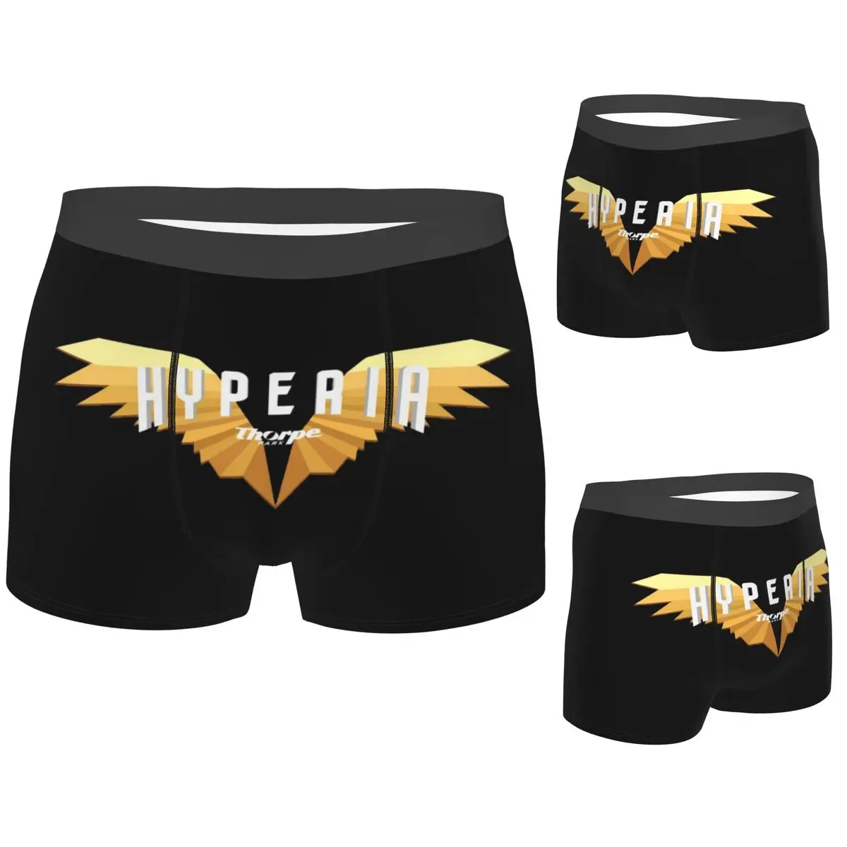 

Трусы-боксеры, шорты Hyperia Thorpe Park, трусики с логотипом, мужское мягкое нижнее белье для Homme, мужской подарок бойфренду