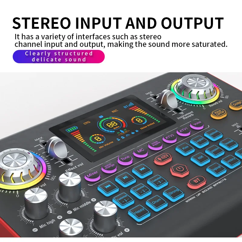 C100PRO mobile phone computer live singing tuning special effects special sound card
