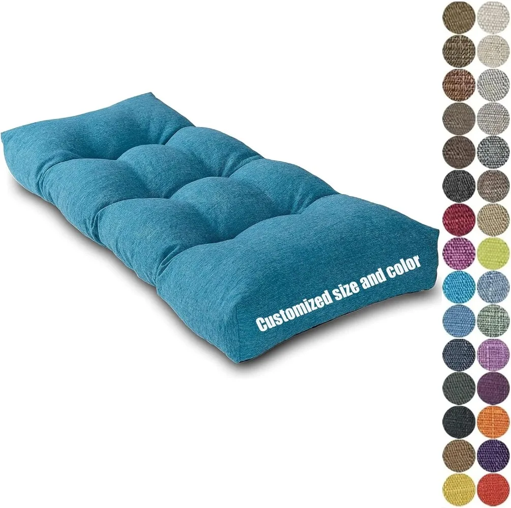 Cojines personalizados para banco, cojines para asientos de ventana, colchones largos, cojines decorativos para sofá, silla, jardín, patio, columpios