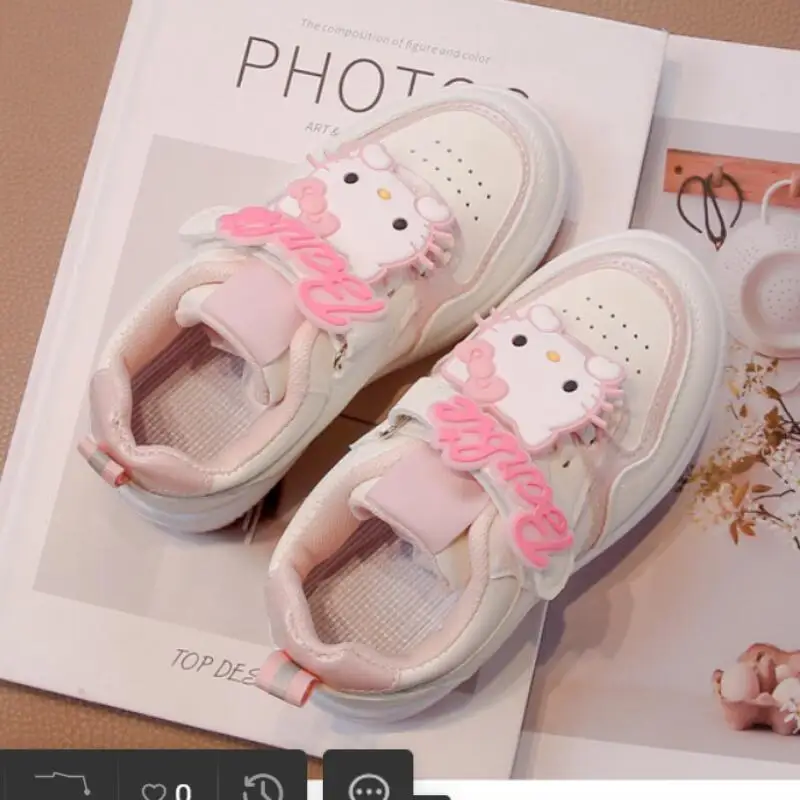 

Hot Sanrio Girl Hello Kitty Kawaii Fashion Comfortable Sneakers Student Spring and Autumn Seasons Cartoon Child Casual Shoes New