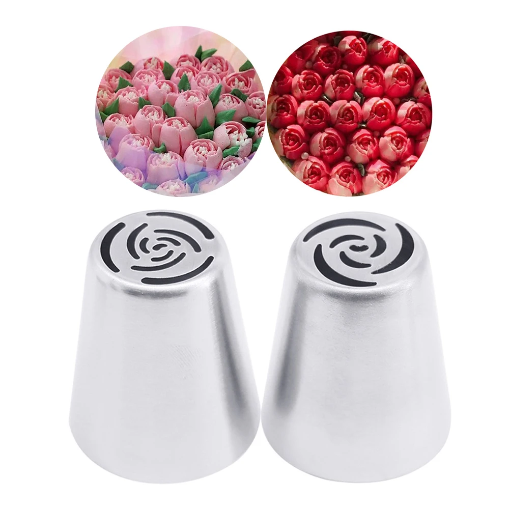 

1pcs Large Russian Tulip Icing Piping Nozzles Stainless Steel Flower Cream Pastry Tip Kitchen Cupcake Cake Decorating Tools