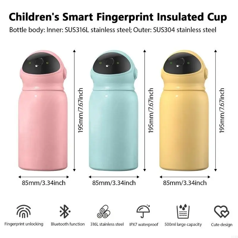   Childproof Insulated Cup With Touch IDENTITY Triggering And Type CREATE Rechargeable Leak Resistant Travel Plan