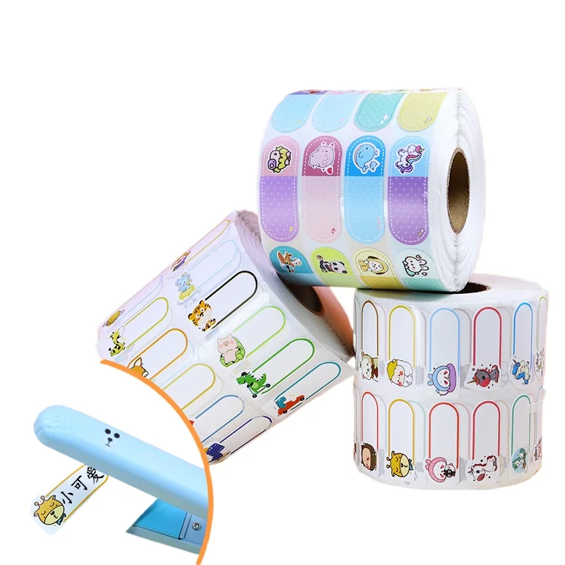 Iron-On Name Labels for Kids Clothing Waterproof Cartoon Personalized Name Stickers for Preschool Kindergarten School