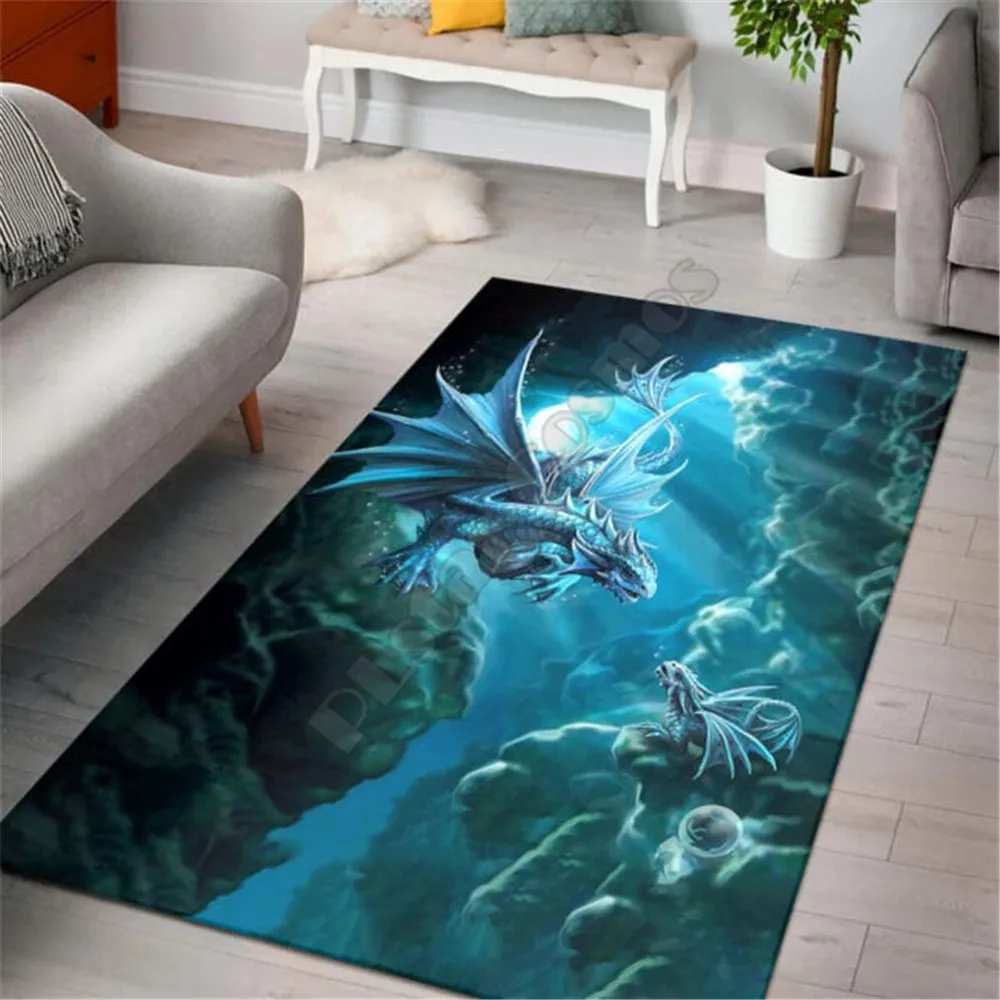 

Dragon Lover Rectangle Rug 3D All Over Printed Rugs Mat Rugs Anti-slip Carpet Home Decoration 01