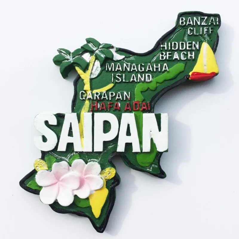 United States Fridge Magnets Saipan Waikiki Beach Kauai Maui Hawaii Travelling Souvenirs America Refrigerator Stickers Gifts