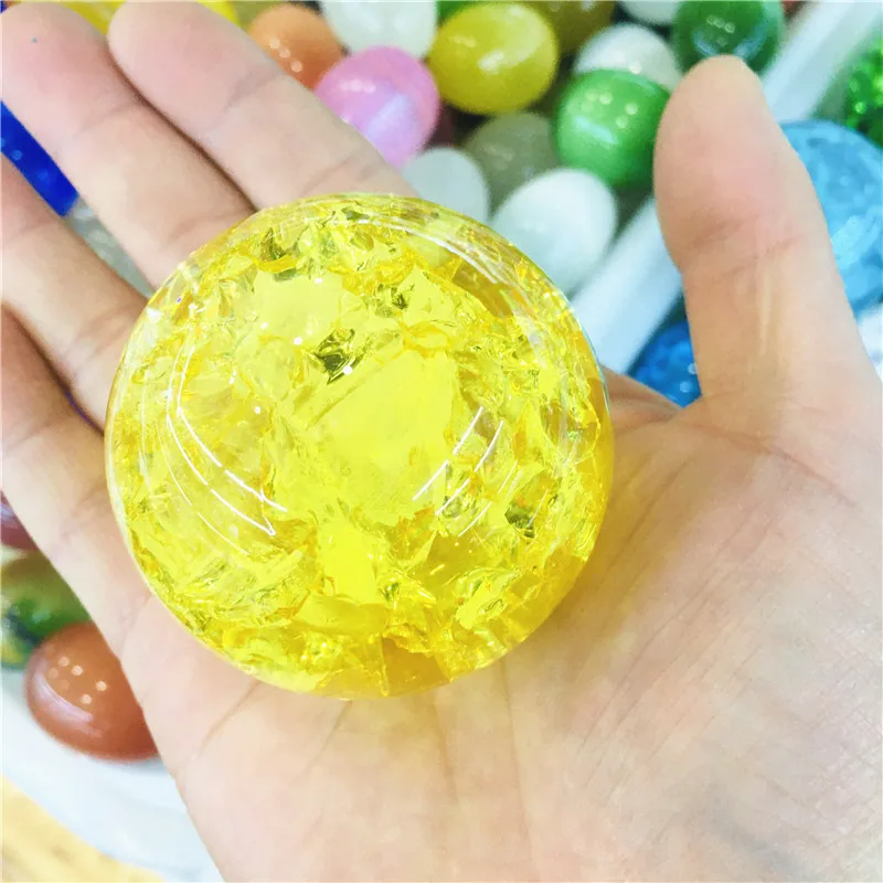 6 cm Kristalle Glas Eis Riss Ball Quarz Murmeln Magische Kugel Fengshui Ornamente Rocky Wasser Brunnen Bonsai Ball Hause decora – Detail 4