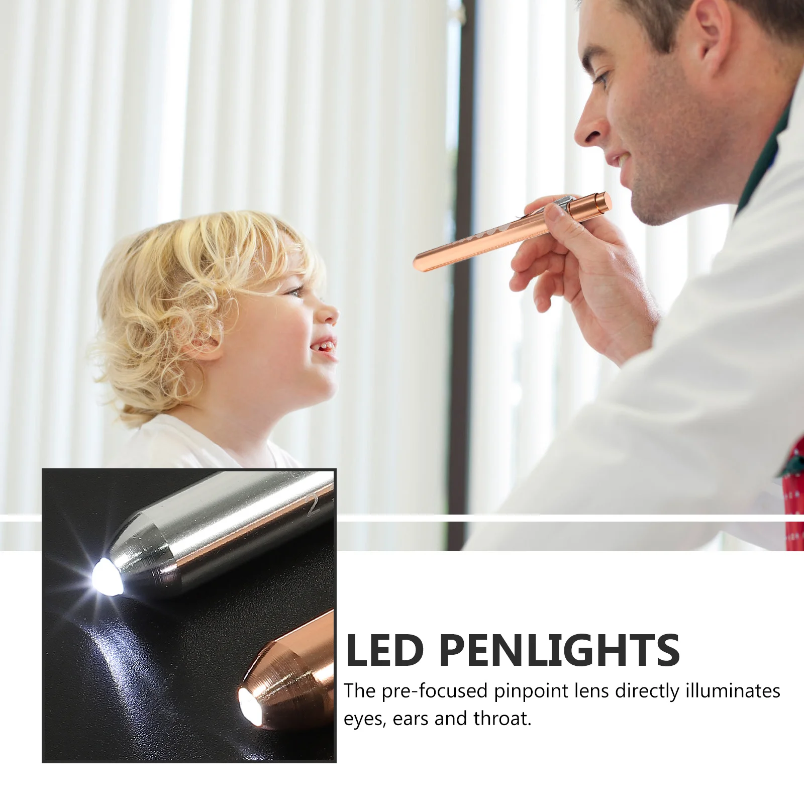 

3Pcs Nurse LED Random Color Warm White Diagnostic Pocket Clip Healthcare Reusable Bright Set