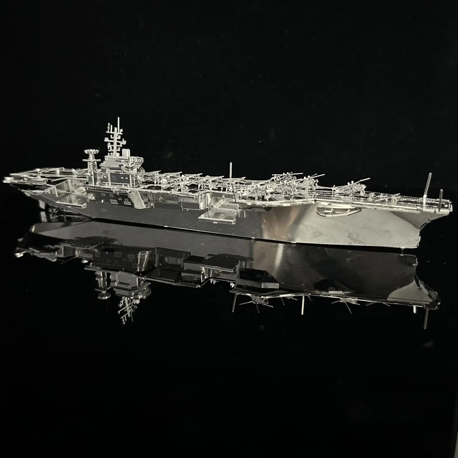 Stainless Steel Aircraft Carrier Metal 3D Assembly Model High-difficulty Adult DIY Metal Puzzle Decoration Crafts