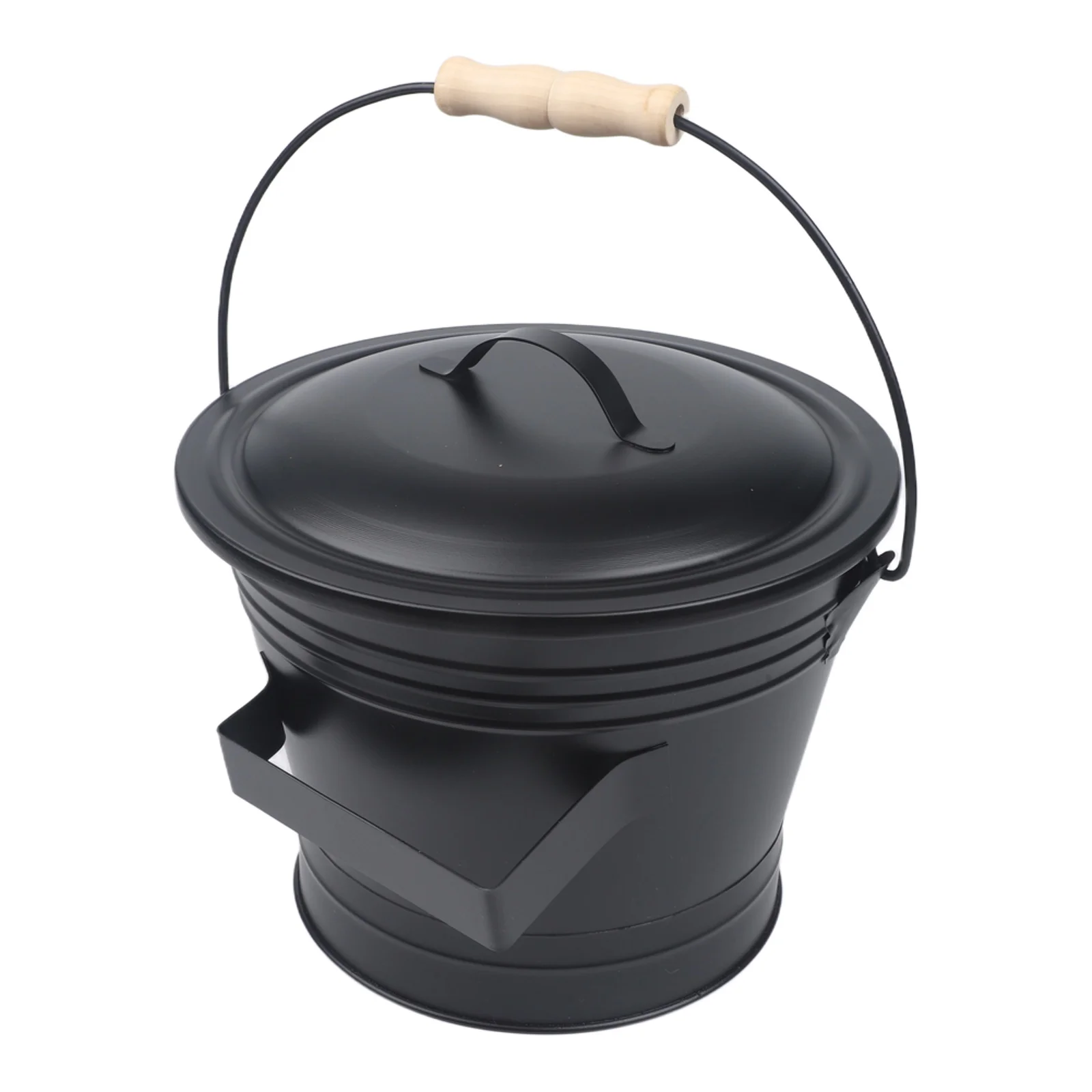 Fireplace Ash Container Ash Bucket Convenient Cleaning Tools Galvanized Iron Construction Fireplace Tools 18*31cm