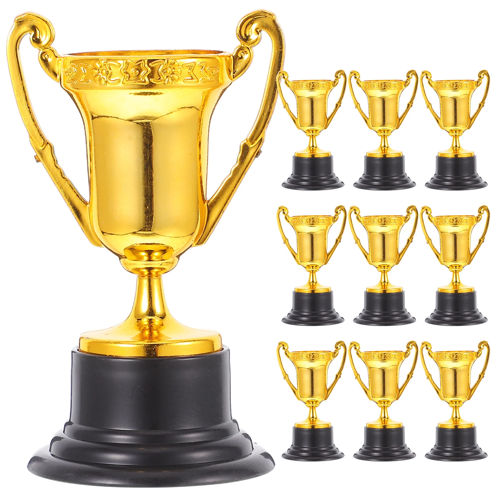 

10pcs Small Trophy Plastic Reward Prize For Kids Classroom Competition School Supply Mini Trophy Children Award
