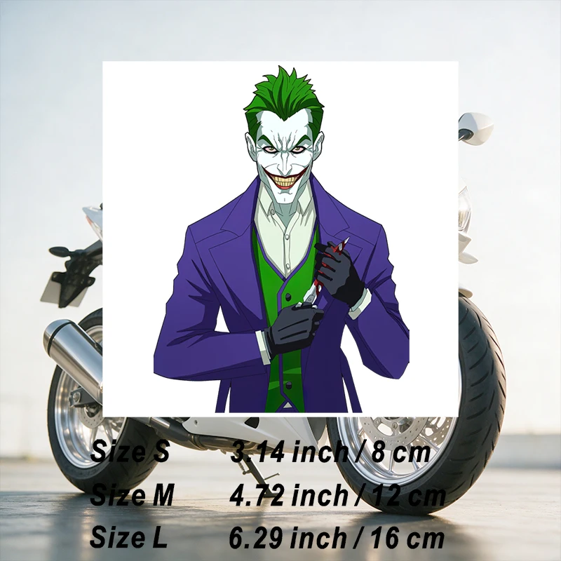 Car Stickers Purple Suit Villain Vinyl Decal Waterproof Die Cut Bubble Free Removable for Fuel Tank Gas Cap Auto Decor