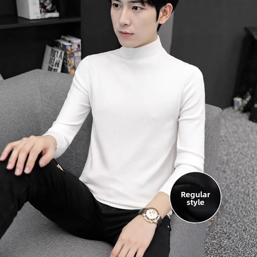 Maglione da uomo Thiened Mid-Ne colletto alto lavorato a maglia base calda irt autunno inverno nuovo capospalla Sle per Ci Walk