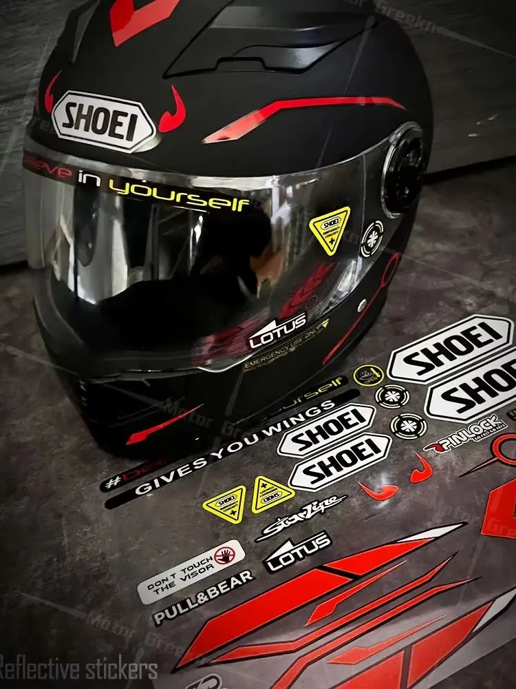 AliExpress MOTORSTK Refelctive Sticker Helmet Visor Windshield Glass Lens Watertight Decal Racing Motorcycle Accessories Car Bike For SHOEIs HJC KYT