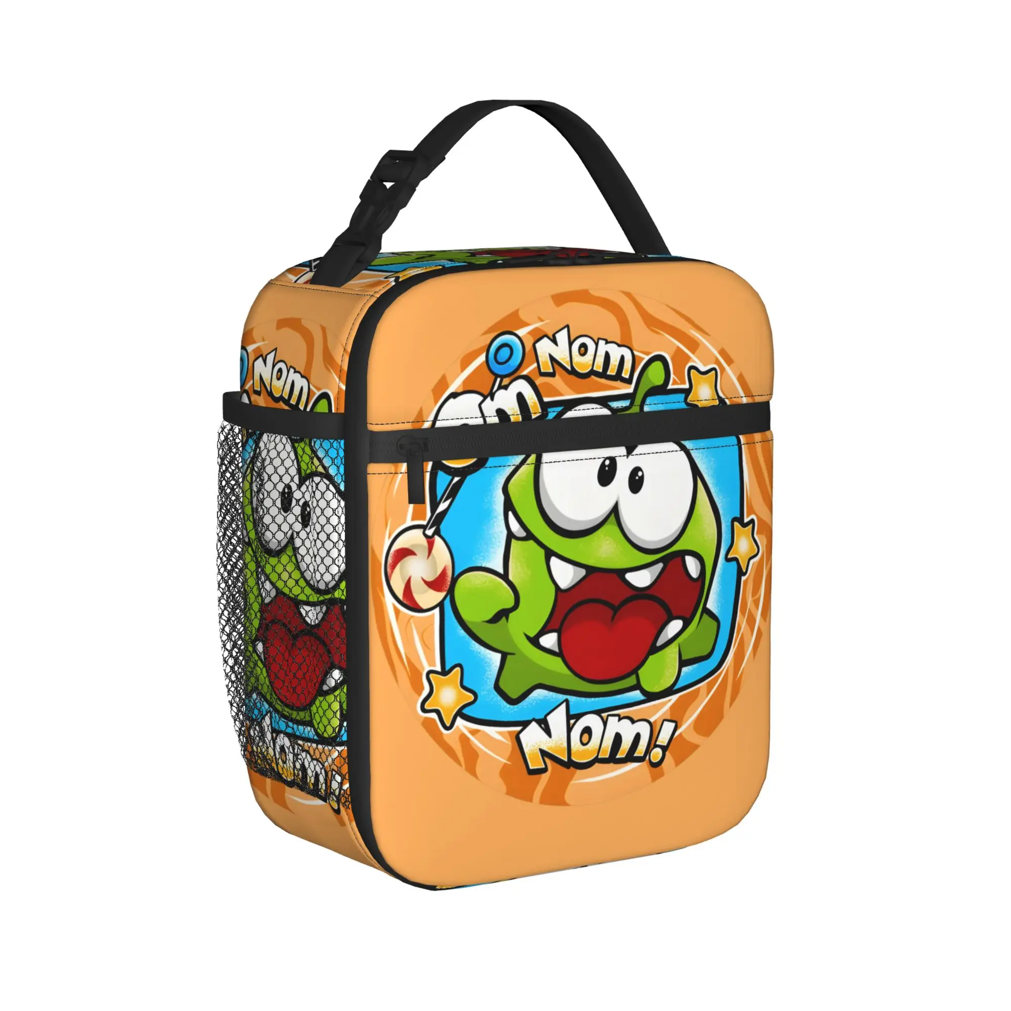Om Nom Joyful Treats  Insulated Lunch Bag Large Cut the rope Reusable Thermal Bag Lunch Box Tote Office  Picnic Men Women