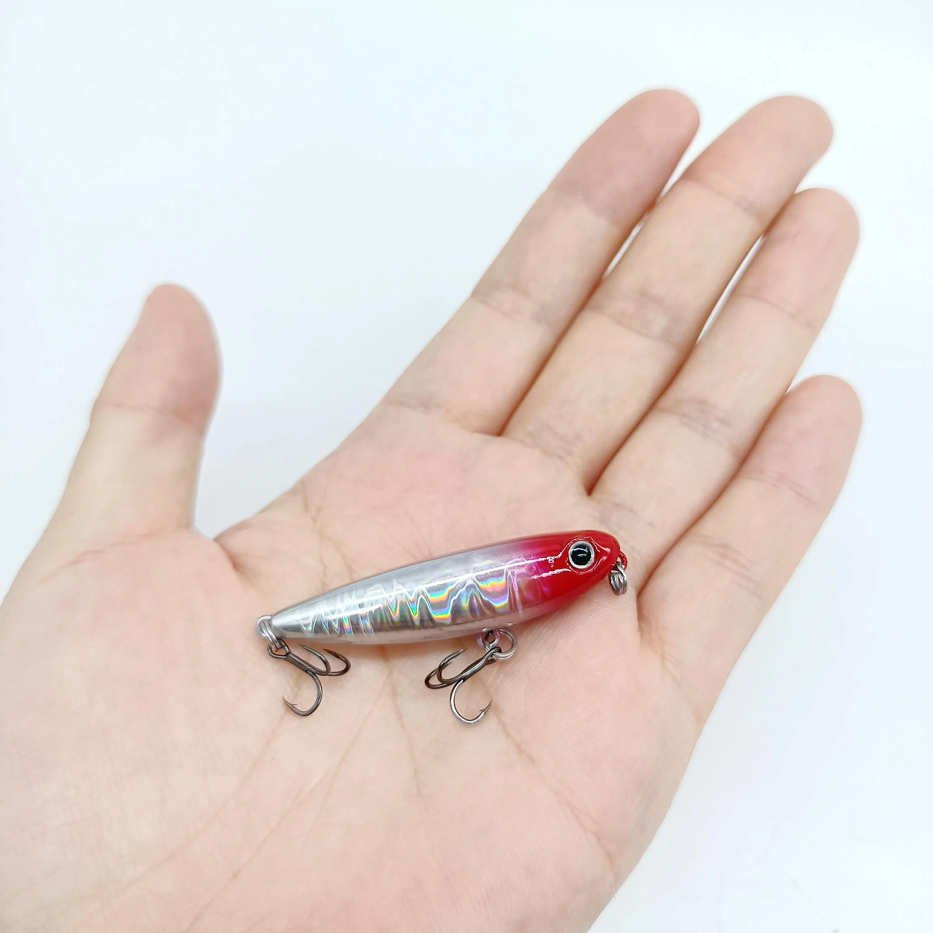 DUODUOYU 1PCS Neue Mini Topwater Bleistift Angeln Locken 2,8g/45mm Kleine Spaziergang Hund Künstliche Salzwasser harten Köder Bass Fishing Tackle