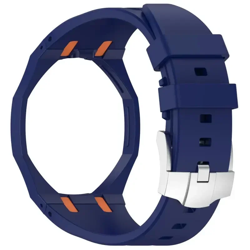 2-in-1-PC-Gehäuse + Silikonarmband für Swatch X AP Royal Pop Taschenuhr-Umbau zum Armbanduhren-Integrationszubehör – Detail 9