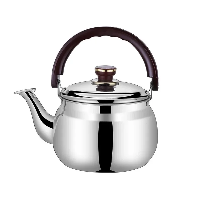 

Stainless Steel Boiling Water Kettle Thicken Large Capacity Whistling Pot Beep Reminder Teapot Suitable For Induction Cooker