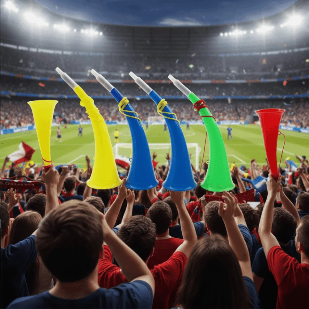 Loud Portable Vuvuzela 27.5cm Random Color Ox Horn with Lanyard Stadium Horn Sports Events Fan Cheering Props