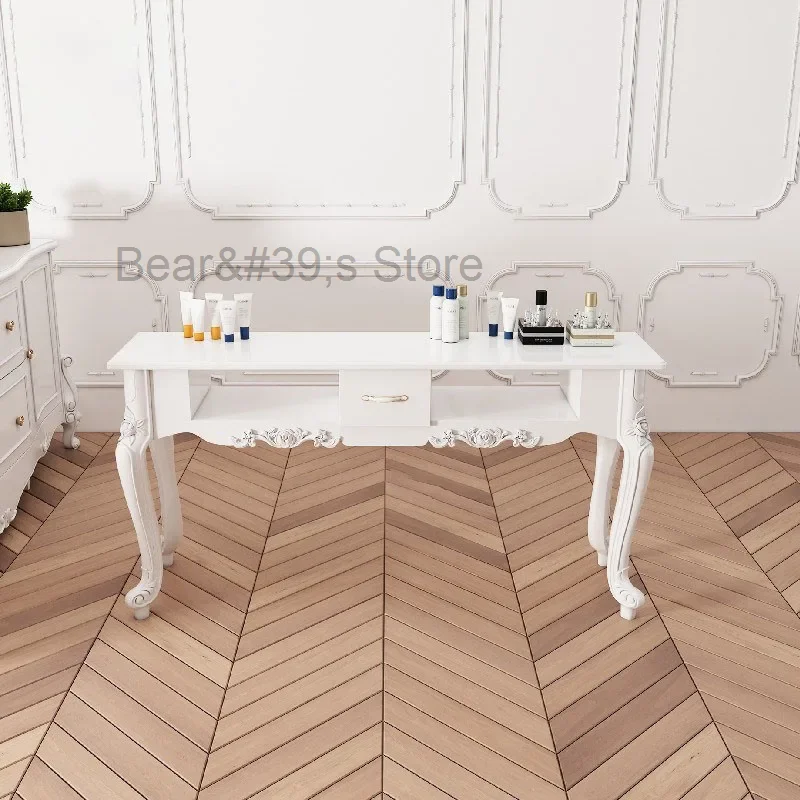 European Single Nail Tables Nail Shop Paint Professional Manicure Table Light Luxury Double Economical Manicure Table for Nails