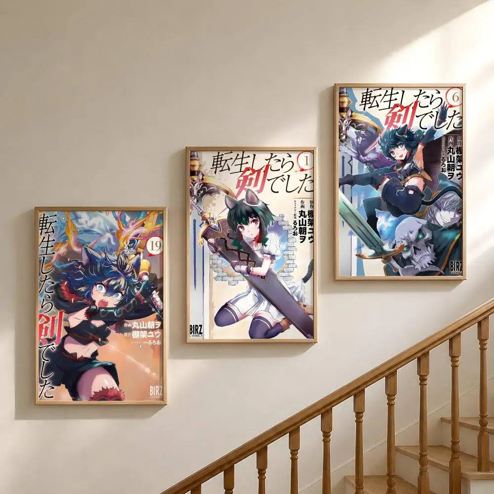 Anime Reincarnated as a Sword Fran Poster Waterproof HD Modern Peel And Stick Wall Decor Bedroom Living Room Dorm Office