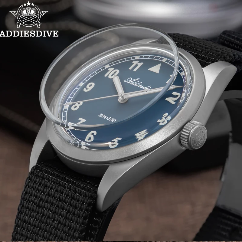 Adpeso jam tangan Quartz antiair, jam tangan olahraga K1 kaca Mineral 100M AD2079 relógios masculino VH31, jam tangan mewah kuarsa